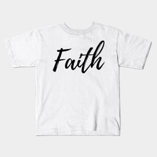 Faith - Set Your Intentions - Word of the Year List Kids T-Shirt